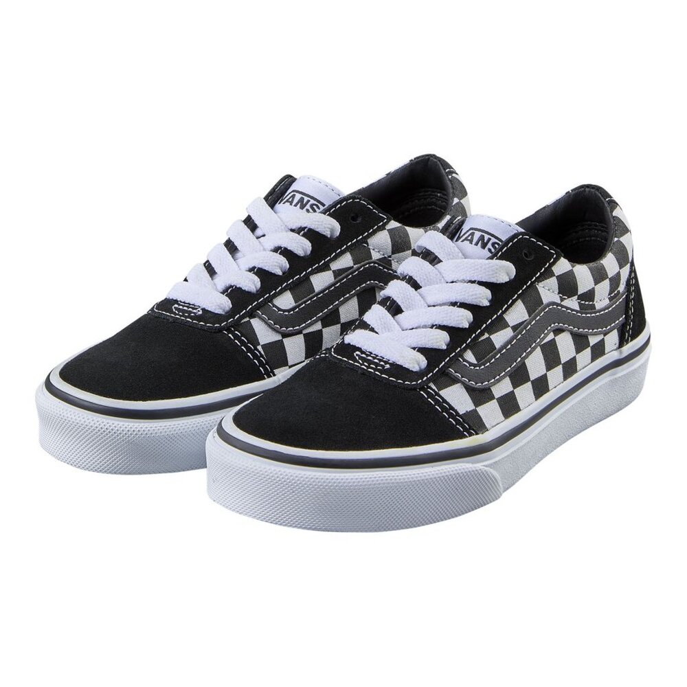 NIB VANS Ward (Checkered), Black/True White Skate Shoe (Youth Size 13)